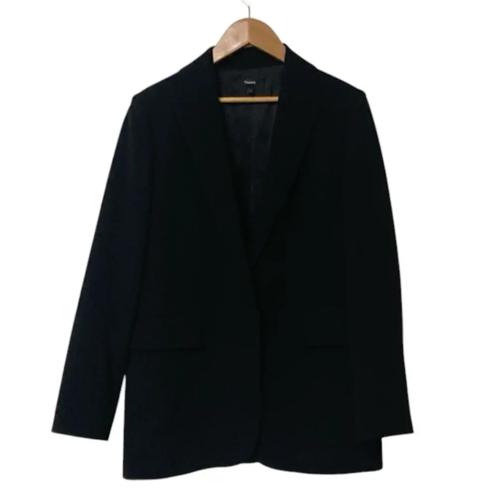 22AW Theory セオリー ADMIRAL CREPE RELAXED JKT A テーラードジャケット サイズ0 ブラック