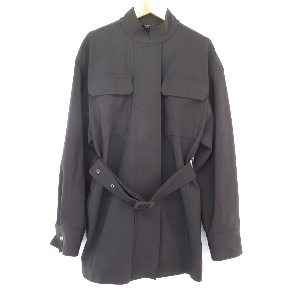 22AW Theory セオリー PRECISION PONTE 2 CARGO COAT カーゴコート Sサイズ ブラック