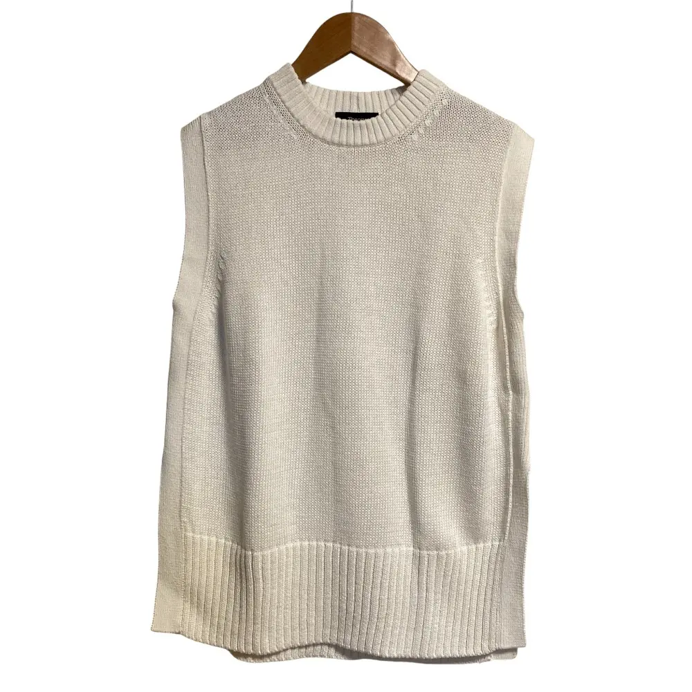 Theory セオリー INSPIRE MOCK NK VEST コットンニットベスト Ｓ ホワイト