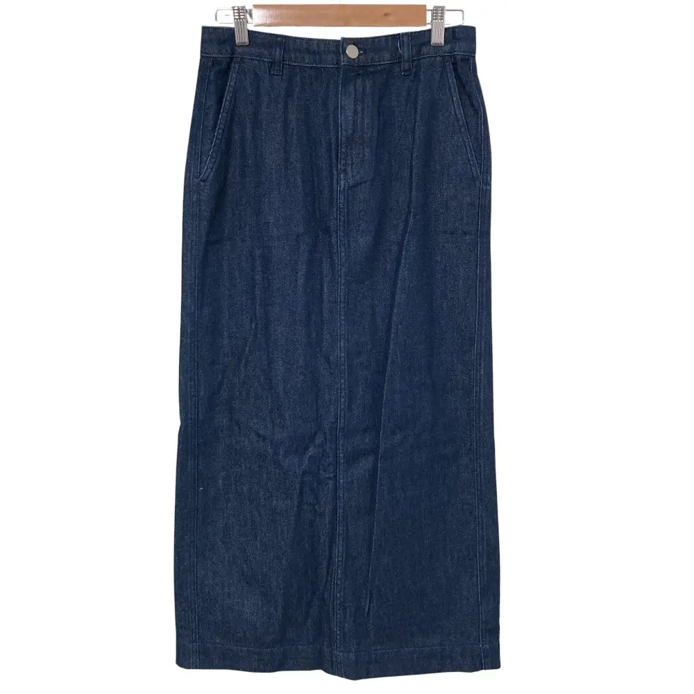 24SS Theory セオリー DRAPE DENIM MAXI TROUSER SK D デニムスカート 26サイズ インディゴ