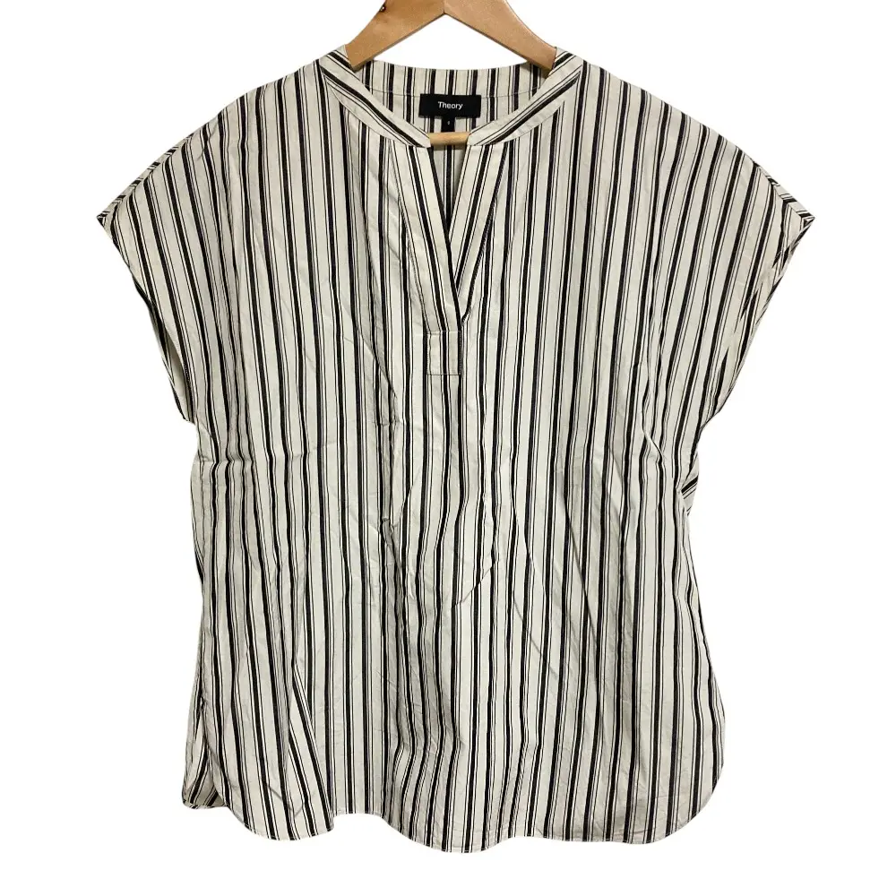 Theory セオリー DIEGO STRIPE EASY POPOVER スキッパーネック ブラウス S ホワイトの買取実績【2025年12月買取】