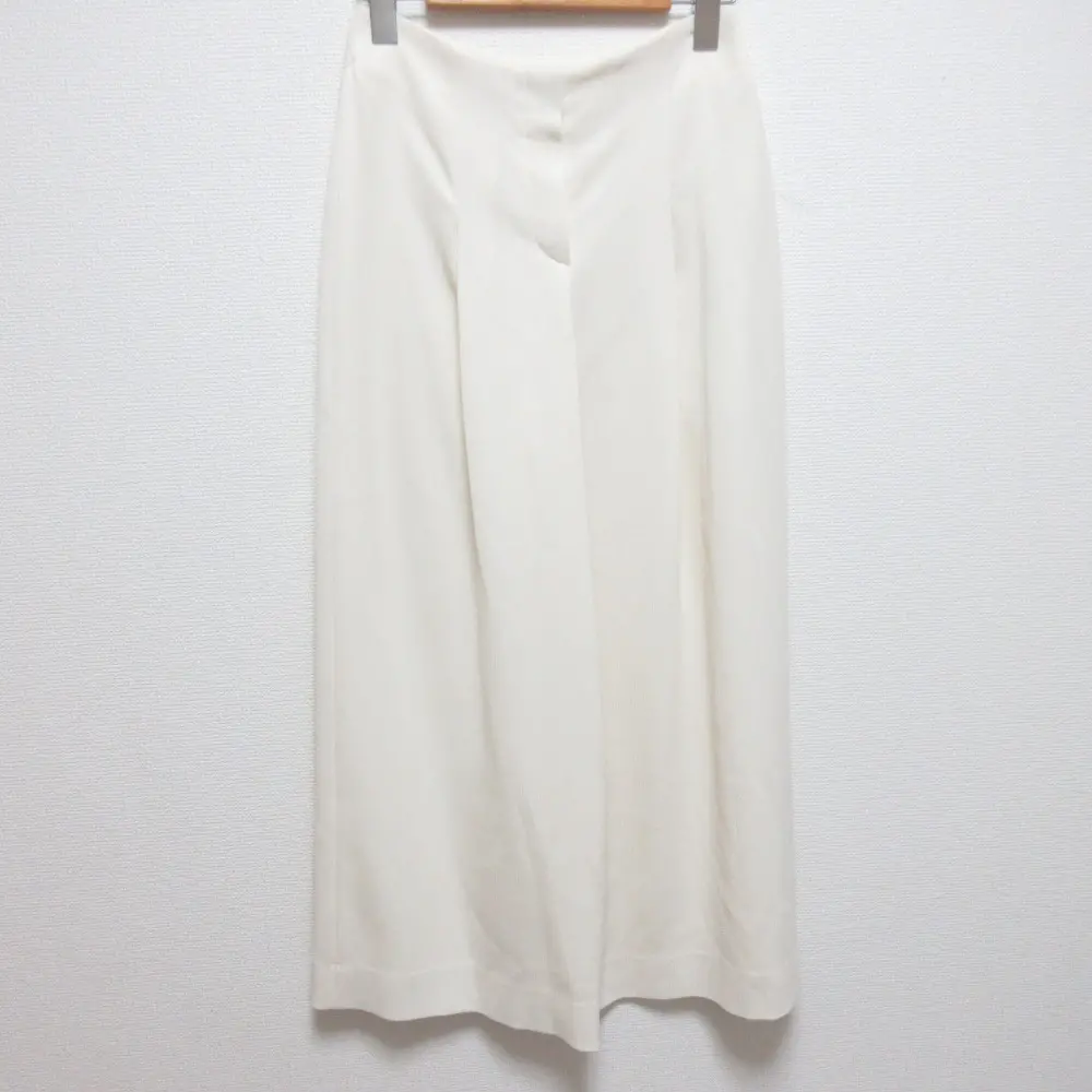 Theory セオリー ADMIRAL STRIPE WIDE PLT PANT B ワイド プリーツパンツ 00 ホワイト 