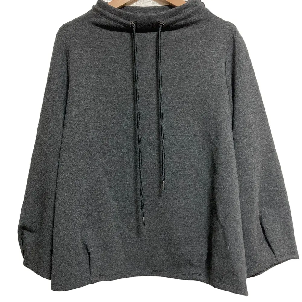24AW Theory セオリー DOUBLE KN LT N DRAWSTRING TOP トレーナー カットソー サイズS グレー