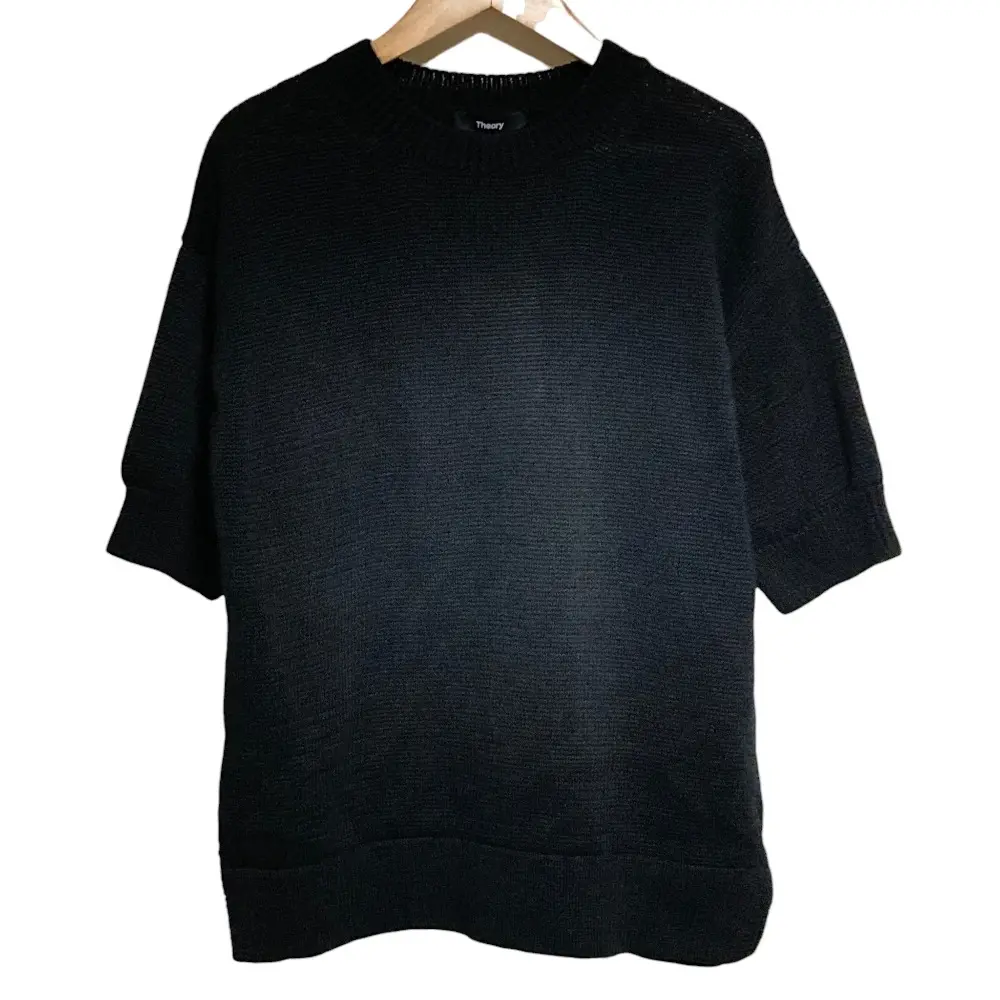23SS Theory セオリー INSPIRE 半袖 コットンニット S ブラックの買取実績【2026年1月買取】