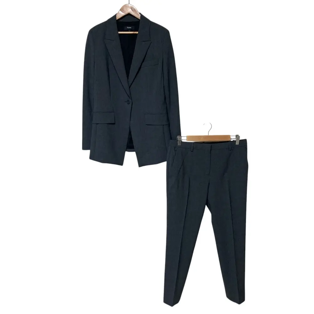 24SS Theory セオリー TRACEABLE WOOL テーラードジャケット パンツ セットアップ スーツ セットアップ 2 4 グレー