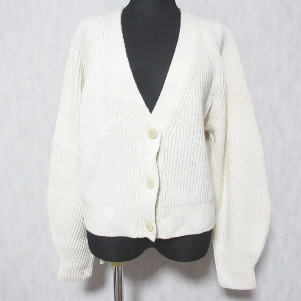 Theory セオリー MERCER WOOL CASH カシミヤブレンド ニット カーディガン サイズS ホワイト
