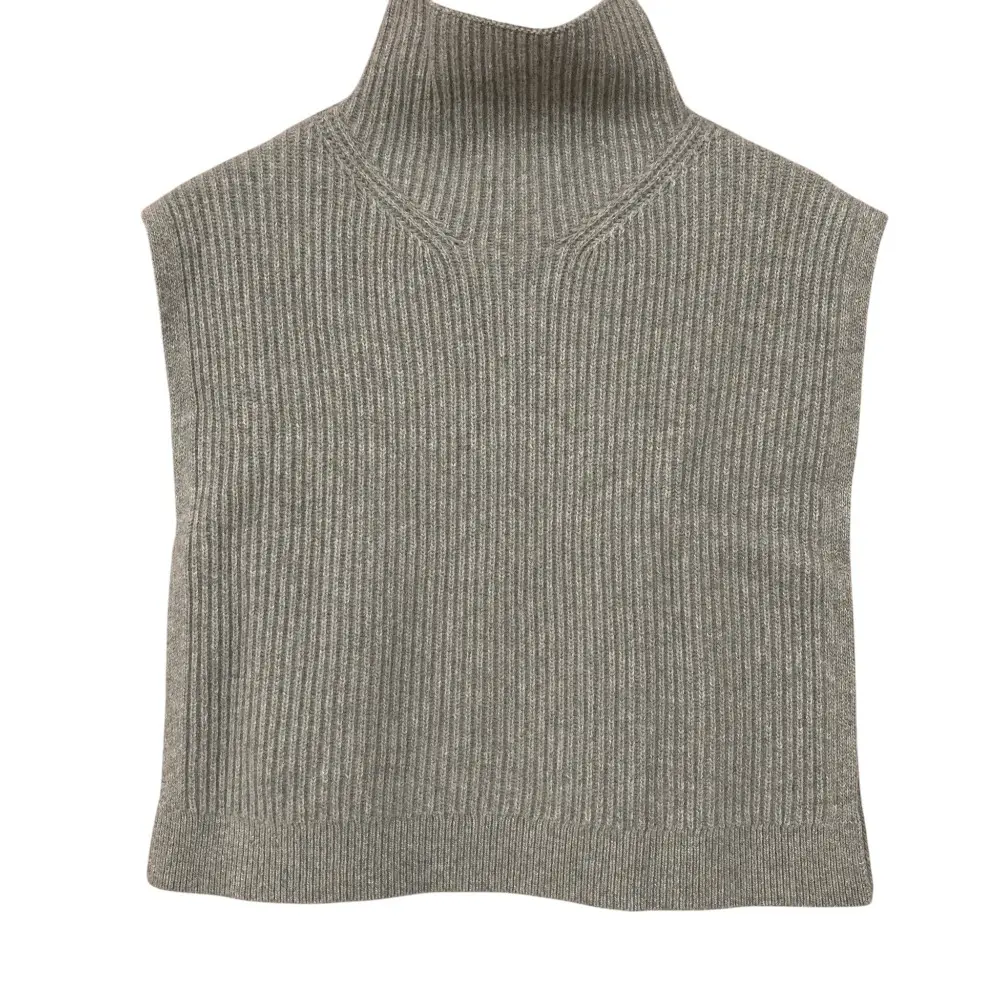 24AW Theory セオリー フェルテッド ウールカシミア ハイネック ディッキー ニットベスト サイズF グレー