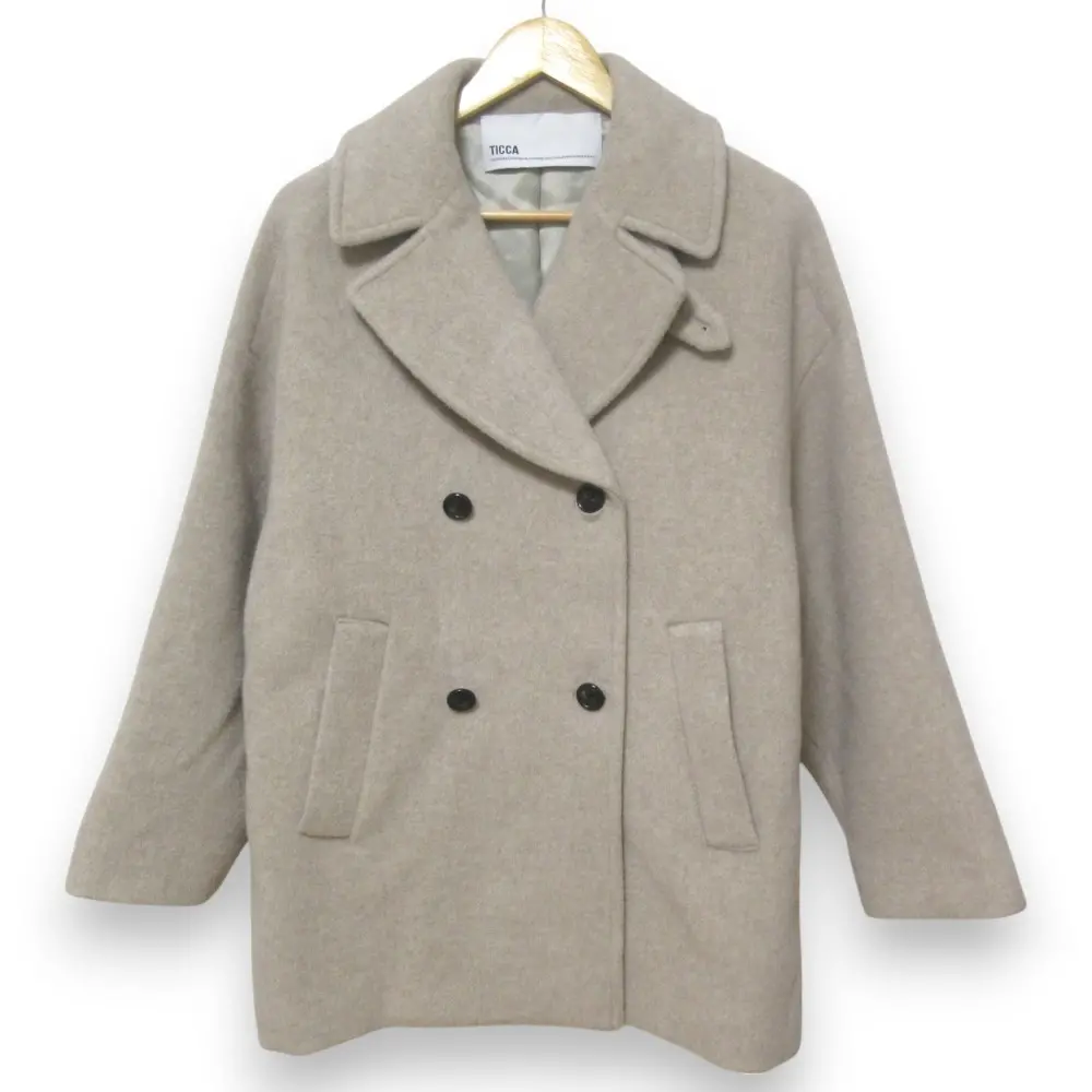 24AW TICCA ティッカ ウール100％ ソフトメルトン Pコート ピーコート