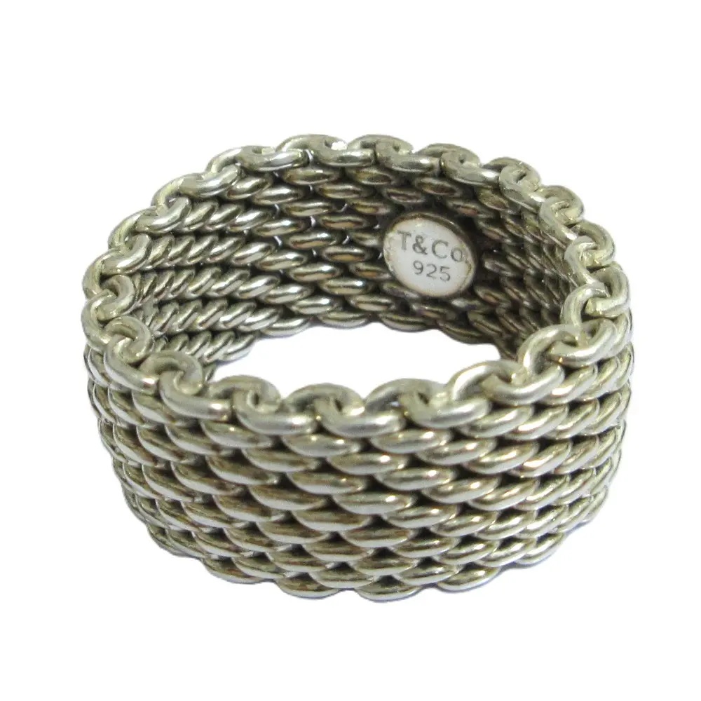 TIFFANY&Co. ティファニー サマセット メッシュ SV925 リング 指輪 シルバー 15号