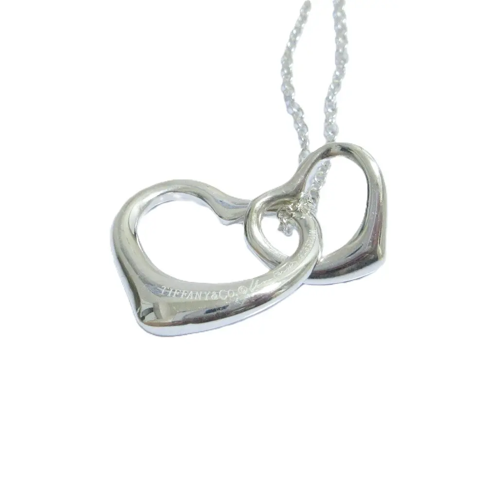 TIFFANY＆CO. ティファニー エルサ・ペレッティ ダブルオープンハート チェーンネックレス SV925 シルバー