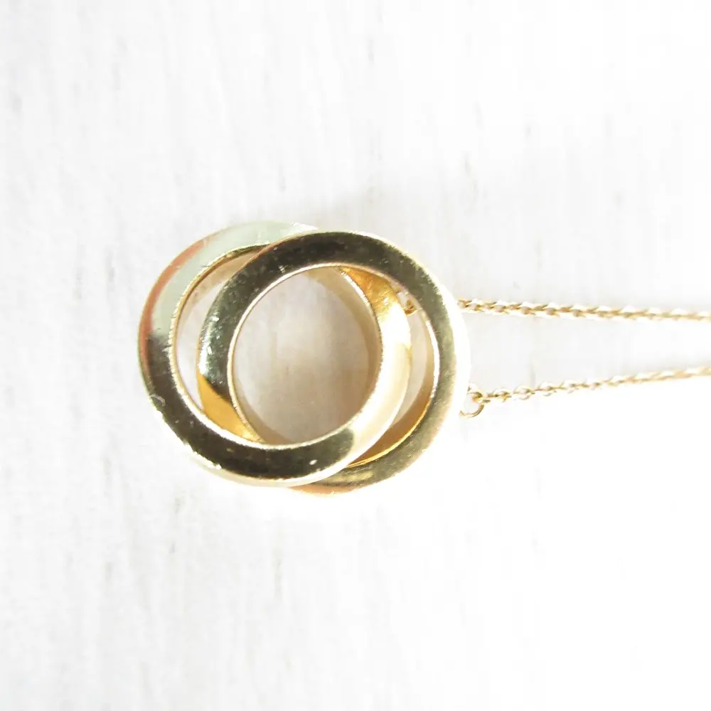 TIFFANY＆Co. ティファニー K18 750 インターロッキング サークルネックレス ゴールド