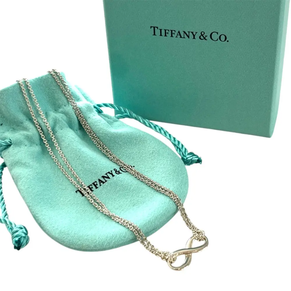 Tiffany&Co ティファニー インフィニティ ダブルチェーン ネックレス SV925 シルバー