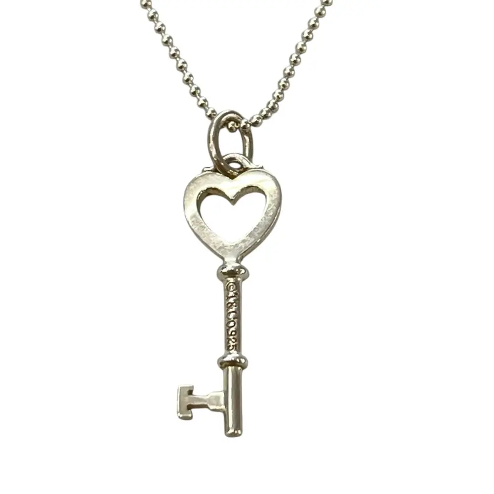 Tiffany&Co ティファニー ボールチェーン ハートキー ネックレス SV925 シルバー