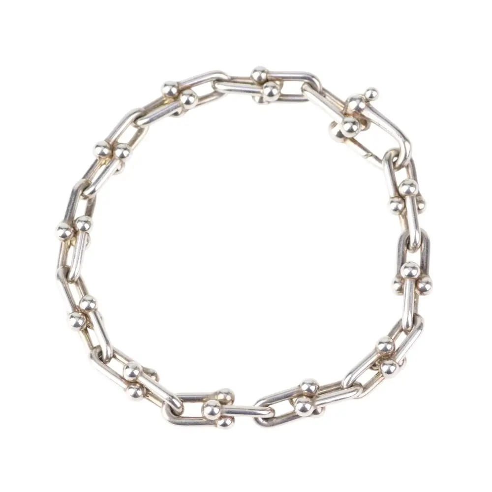 Tiffany & Co. ティファニー ハードウェア スモールリンク ブレスレット Sサイズ SV925 16.7g シルバー