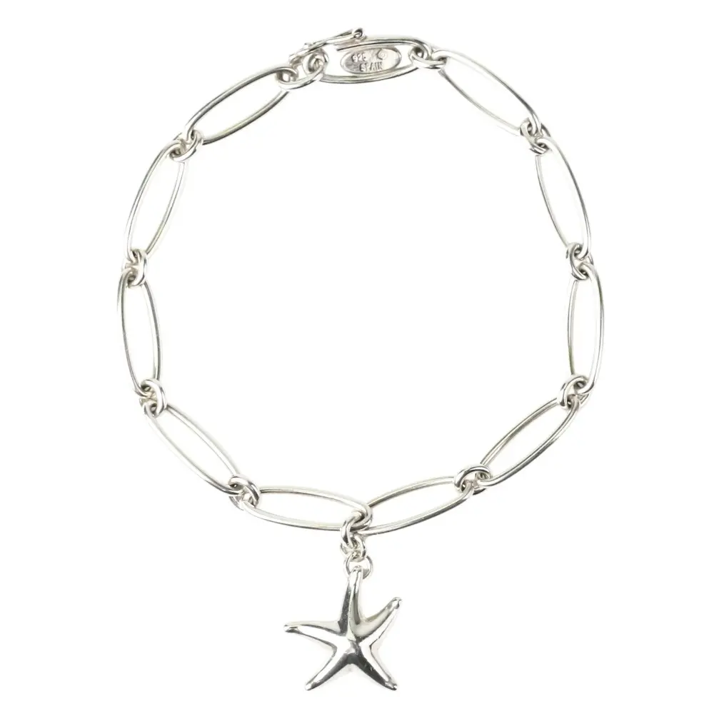 Tiffany&Co. ティファニー Starfish bracelet スターフィッシュ 925SV オーバルリンク チェーン ブレスレット シルバー