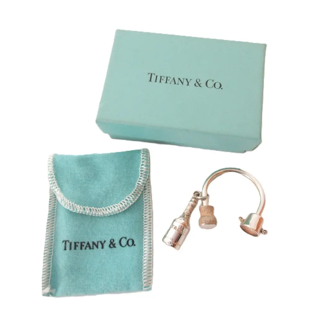 Tiffany＆Co. ティファニー SV925 シャンパンボトル コルク キーリング シルバー