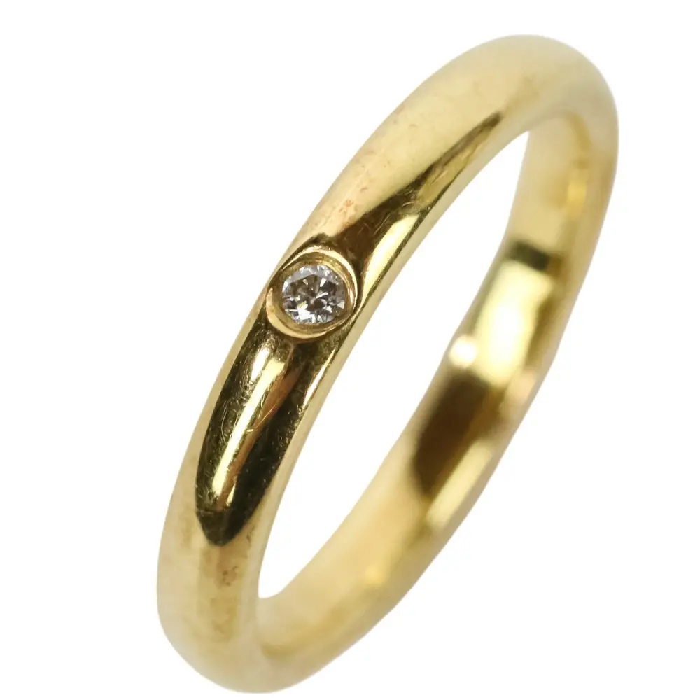 TIFFANY&Co. ティファニー エルサペレッティ ダイヤモンド 0.02ct スタッキング バンドリング 750 K18 イエローゴールド