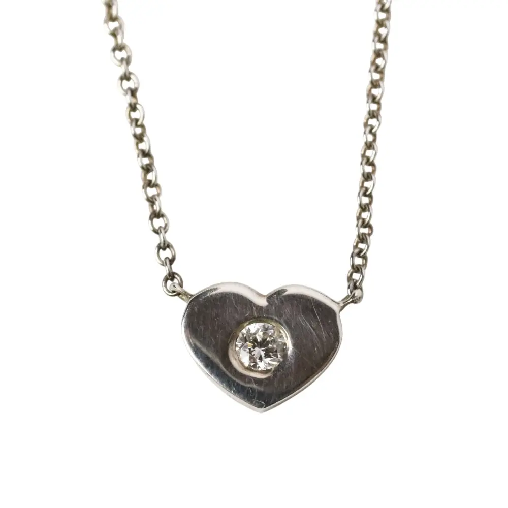 TIFFANY&Co. ティファニー モダンハート ネックレス 1Pダイヤモンド SV925 シルバー