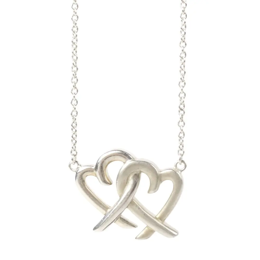 TIFFANY&Co. ティファニー パロマピカソ ダブル ラビングハート ネックレス SV925 シルバーカラー