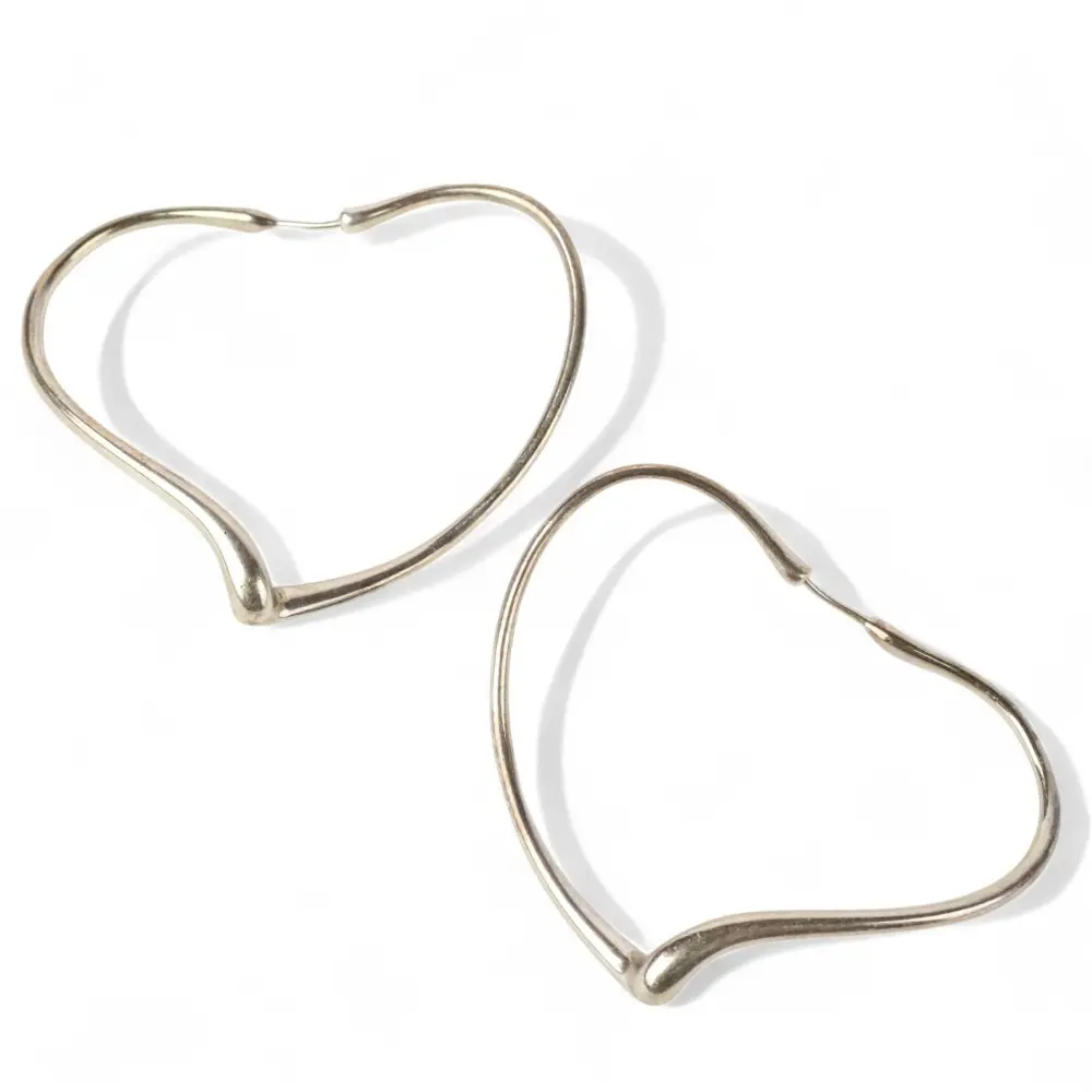 Tiffany ティファニー エルサペレッティ オープンハート フープ ミディアム ピアス SV925 シルバーカラー