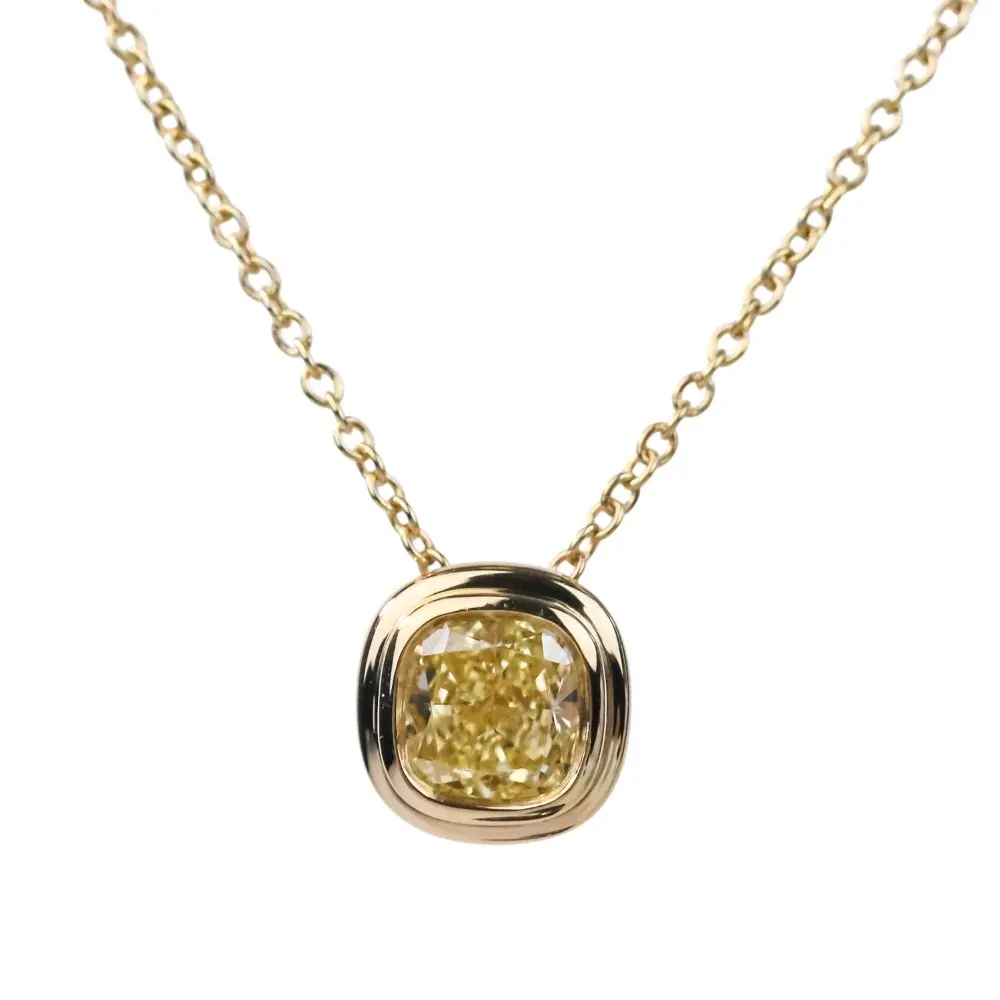 Tiffany＆Co. ティファニー ビゼット イエローダイヤモンド 0.6ct 750 ネックレス イエローゴールド