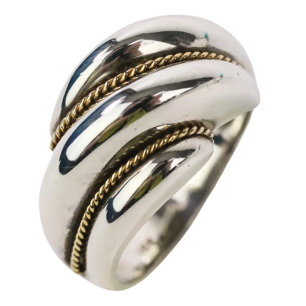 Tiffany & Co ティファニー コンビ ツイストリング sv925 18K 指輪 14号 シルバー