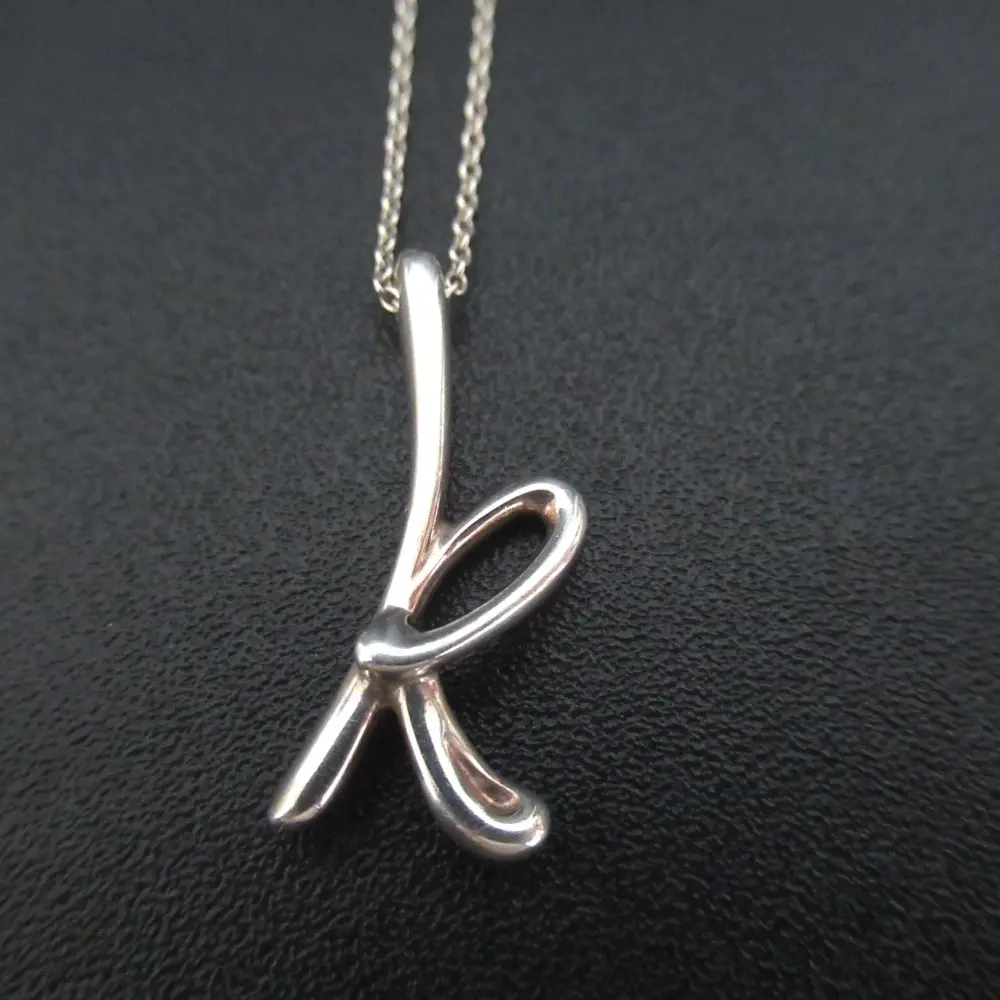 Tiffany&Co ティファニー 925SV エルサペレッティ イニシャルK ネックレス シルバー