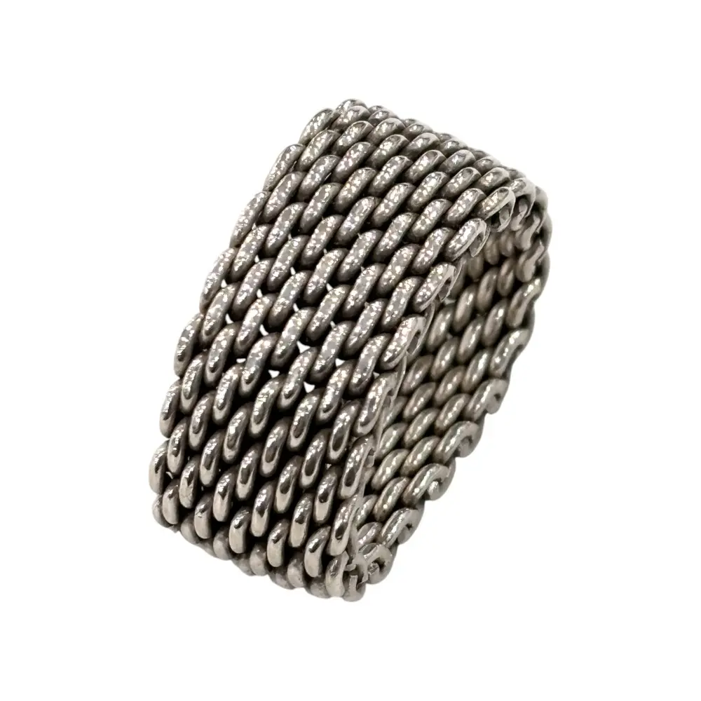 Tiffany & Co. ティファニー sv925 サマセット メッシュリング 11号 シルバー