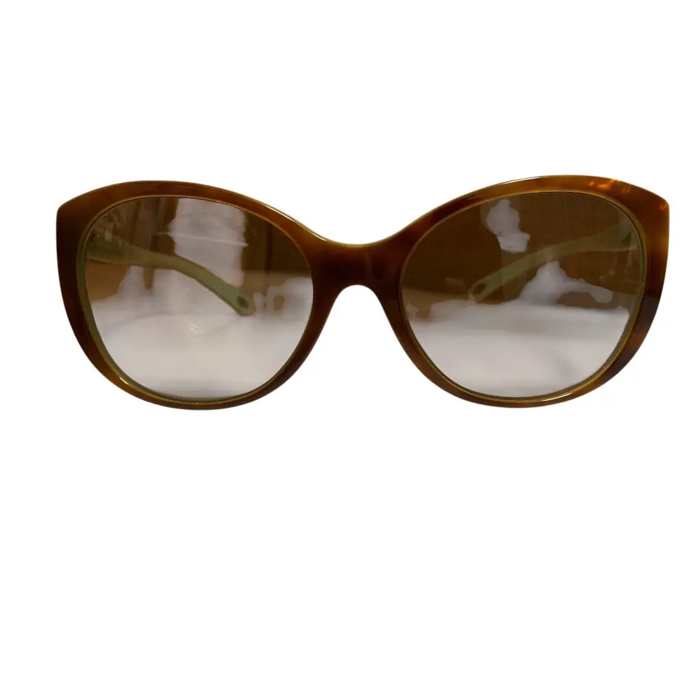 TIFFANY＆Co. ティファニー セルフレーム ビッグシェイプ サングラス 眼鏡 アイウェア TF4086-H-A 8164/3B ブラウン ブルー