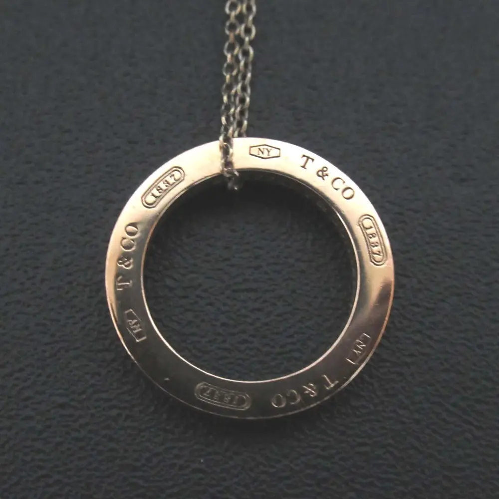 Tiffany&Co ティファニー Ag925×メタル サークル ネックレス ピンクゴールドカラー