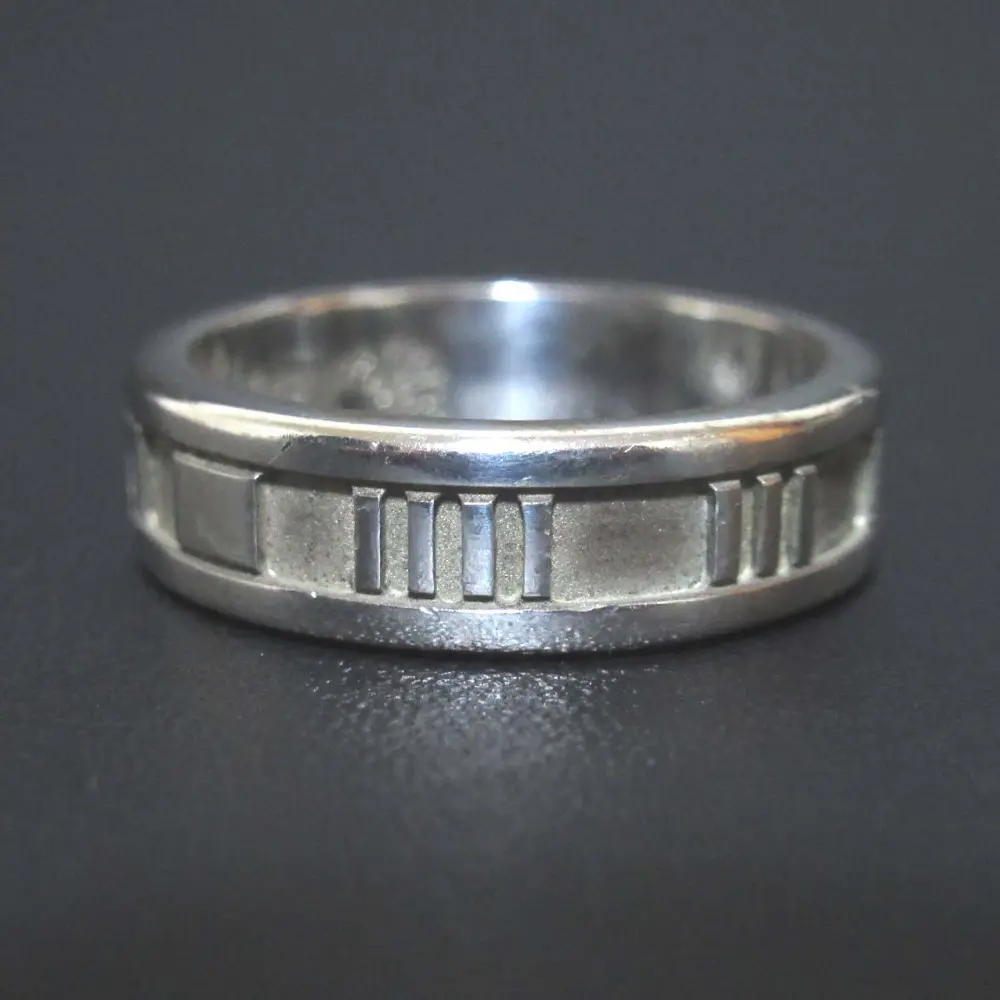 Tiffany&Co ティファニー 925SV アトラス ナローリング 指輪 17号 シルバー