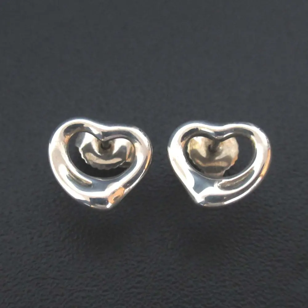 Tiffany&Co ティファニー SV925 オープンハート スタッド ピアス シルバー