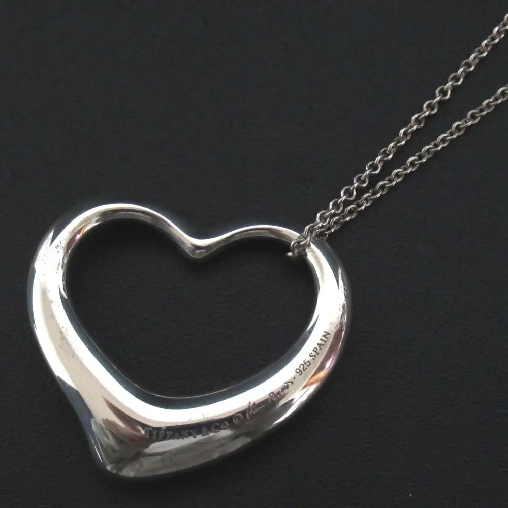 Tiffany&Co ティファニー エルサペレッティ オープンハート ラージネックレス SV925 シルバー