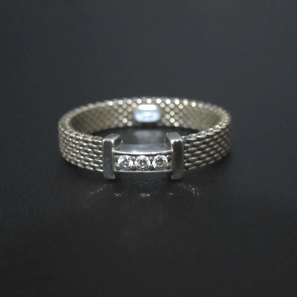 Tiffany&Co ティファニー 925SV サマセット ダイヤ リング 指輪 15号 シルバー