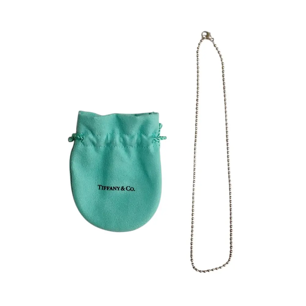 TIFFANY&Co ティファニー Ag925 ボールチェーンネックレス アクセサリー シルバー