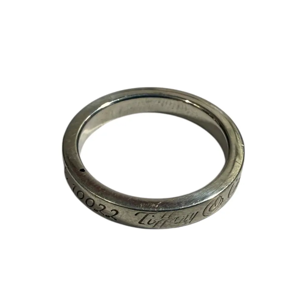 Tiffany&Co. ティファニー 727 Fifth Avenue New York New York 10022 ノーツ ナローリング 指輪 6号相当 925 シルバー