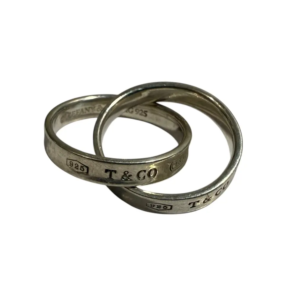 Tiffany&Co. ティファニー インターロッキング 1837 2連 リング 指輪 7号相当 925 シルバー