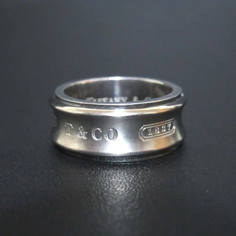 Tiffany&Co ティファニー 1837 リング 指輪 925SV チタン 12号 シルバー