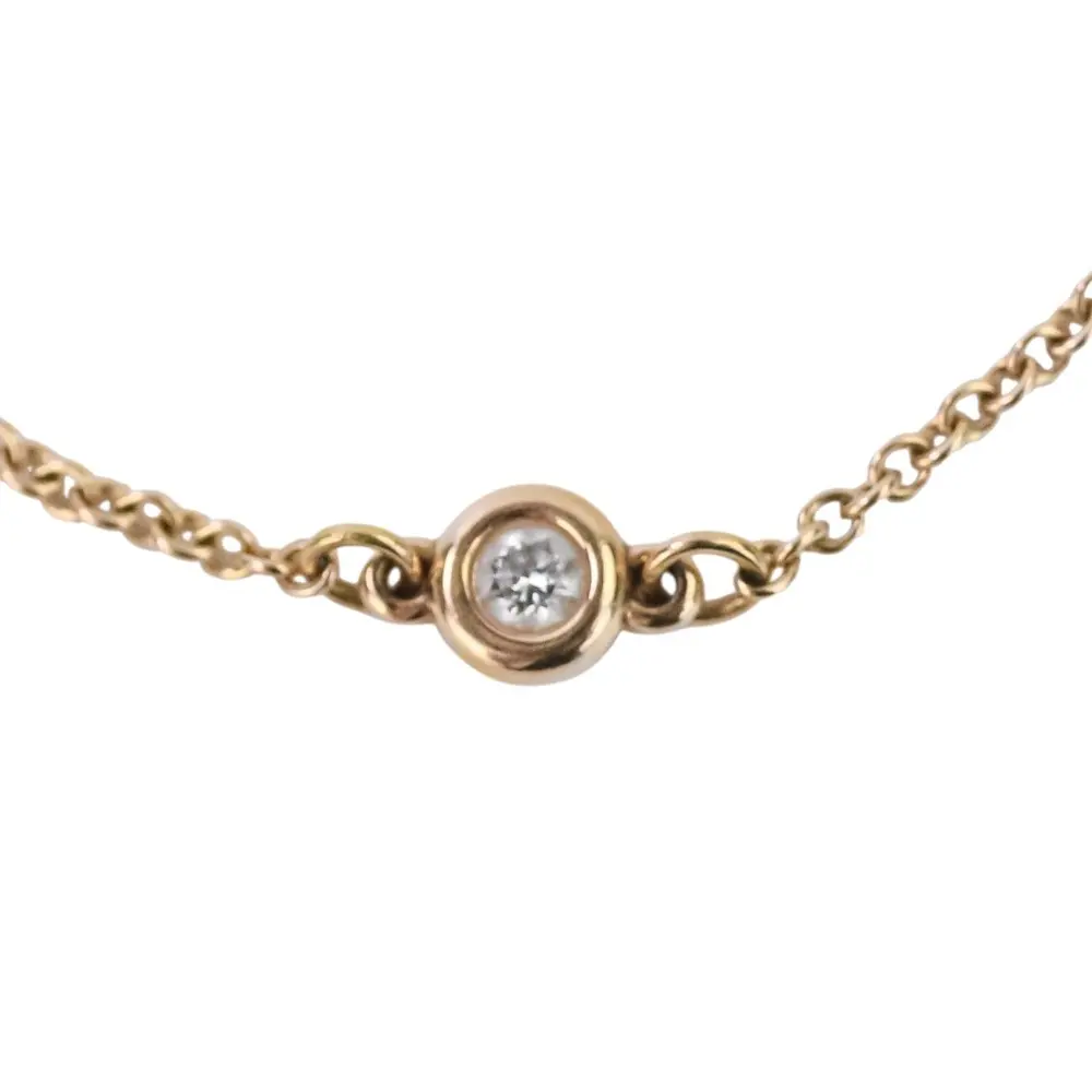 Tiffany & Co. ティファニー バイザヤード 1Pダイヤモンド ブレスレット 750 K18PG ピンクゴールド