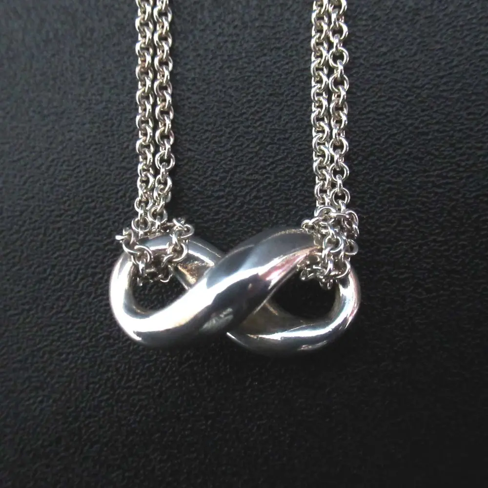 Tiffany&Co ティファニー インフィニティ ダブルチェーンネックレス 925SV シルバー