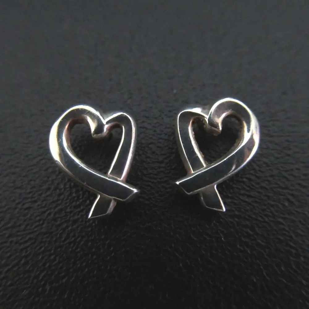 Tiffany&Co ティファニー パロマピカソ ラビングハート スタッド ピアス 925SV シルバー