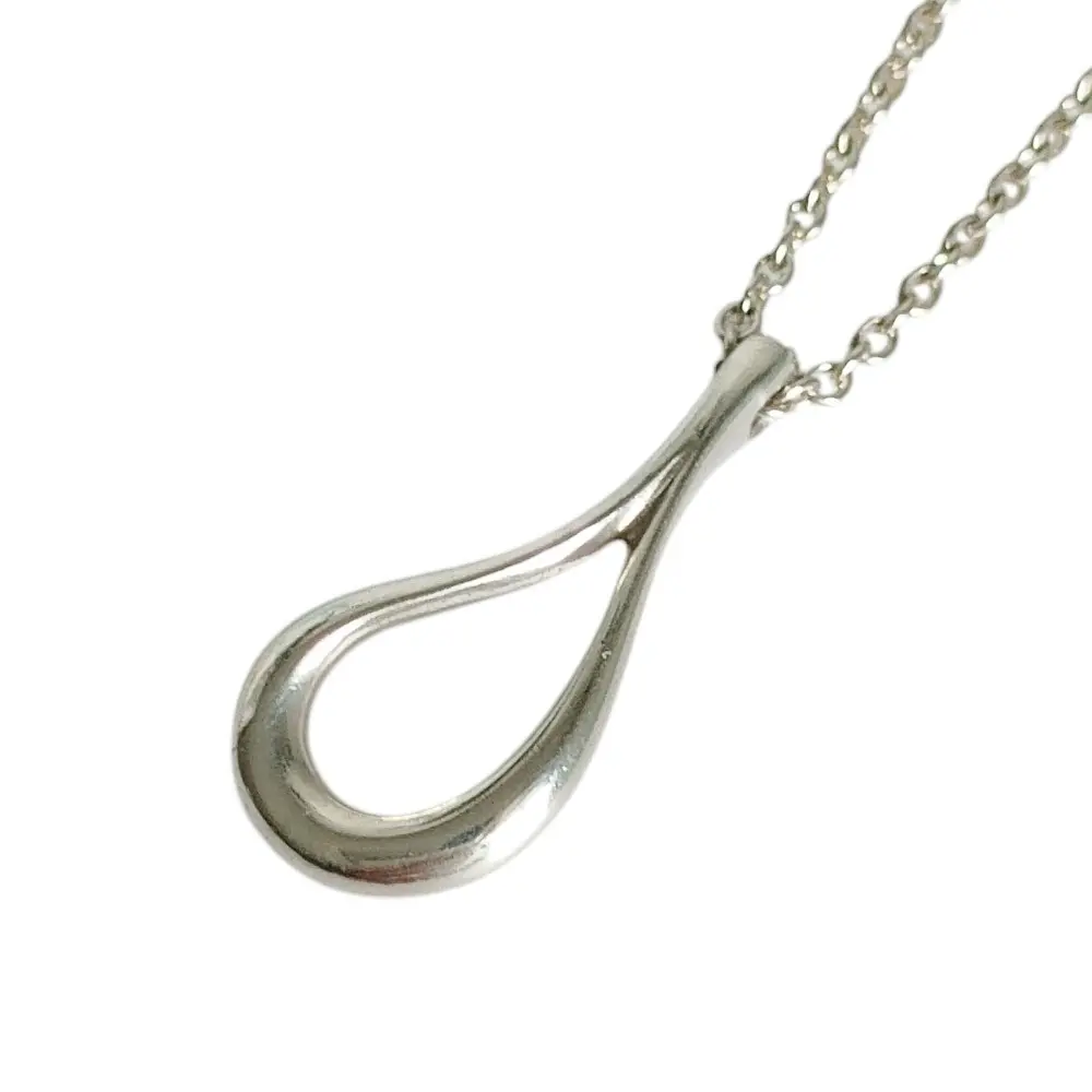 TIFFANY&Co ティファニー エルサペレッティ 925 オープンティアドロップ チェーン ペンダント ネックレス アクセサリー シルバー