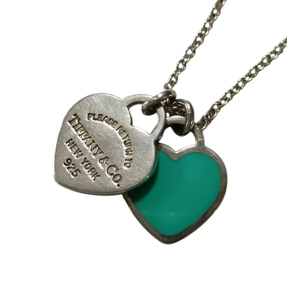 TIFFANY&Co ティファニー 925 リターントゥ ダブルハート チェーン ペンダント ネックレス シルバー