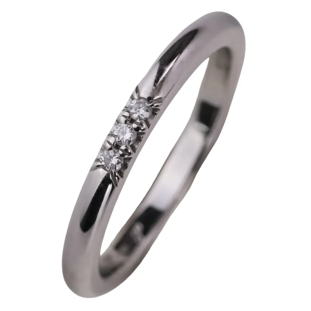 新品仕上げ済 Tiffany & Co. ティファニー フォーエバー ダイヤモンド ウェディング バンドリング プラチナ 指輪 PT950 6号