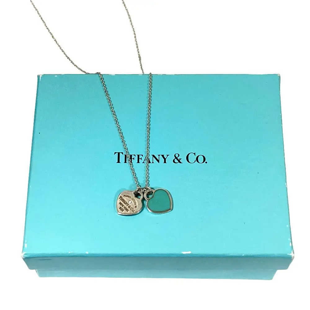 Tiffany & Co ティファニー リターントゥハートダブル 1PD ダイヤ ネックレス 925 シルバー