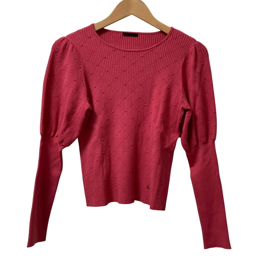 25SS TO BE CHIC トゥービーシック レーヨン ポリエステル プルオーバー 長袖 ニット W5N11457 サイズ40 ピンク
