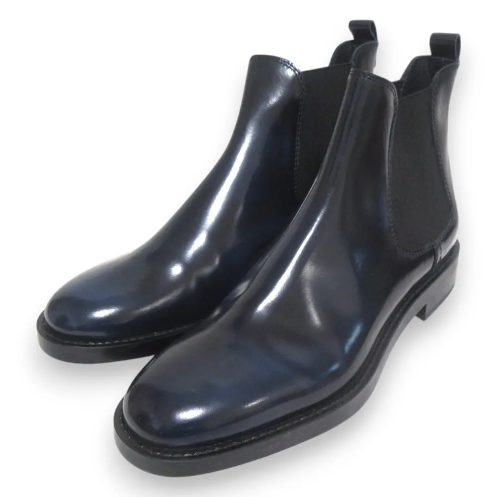 TOD'S トッズ サイドゴア ショートブーツ チェルシーブーツ 36 約23cm ネイビー×ブラック