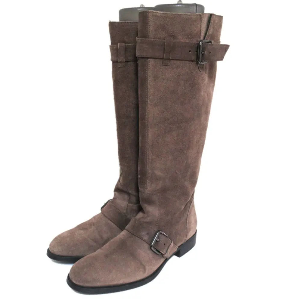 TOD'S トッズ スエード レザー ゴンミーニ ロングブーツ 38サイズ 24.5