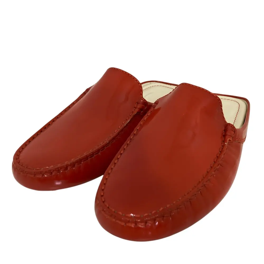 TOD'S トッズ パテントレザー ミュール サンダル サイズ36  オレンジ系