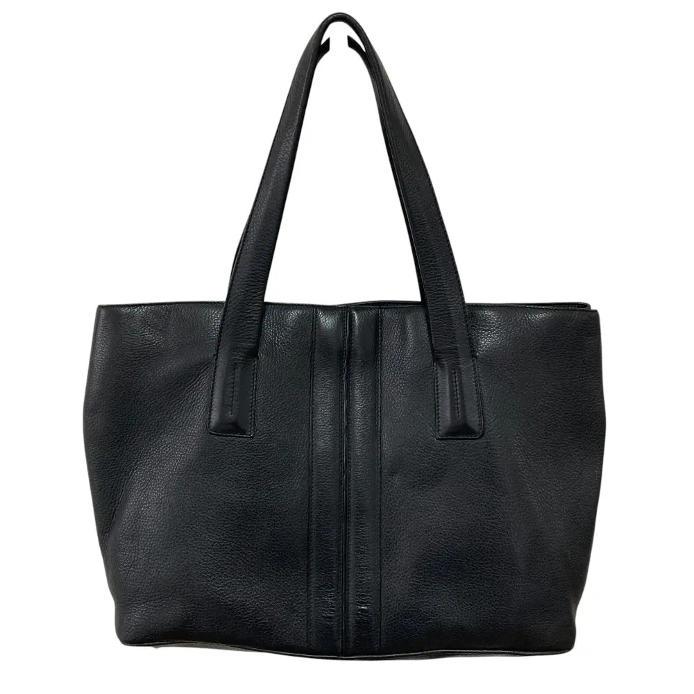 TOD'S トッズ ダブルストライプ レザートートバッグ ブラック